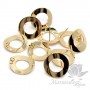 Пуссеты "Кольца гладкие 18мм", позолота 18 карат