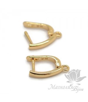 ШВЕНЗЫ "Прямые классика", позолота 18 карат