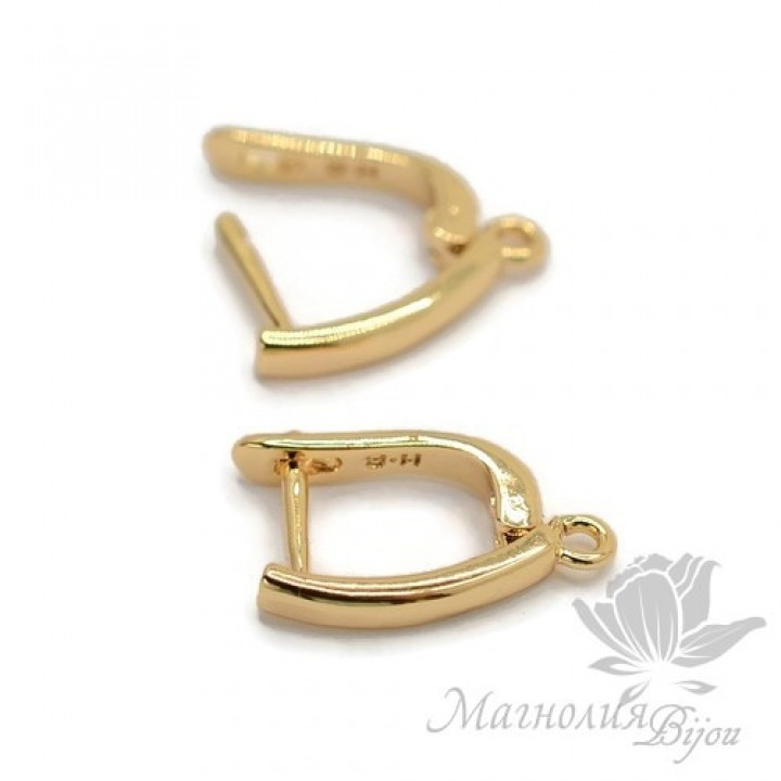 ШВЕНЗЫ "Прямые классика", позолота 18 карат