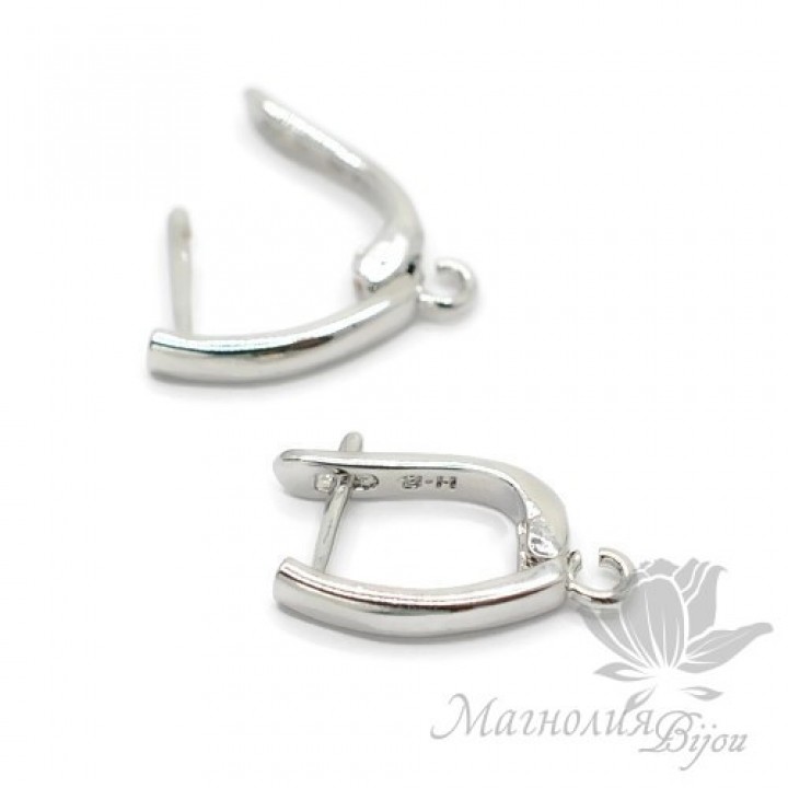 ШВЕНЗЫ "Прямые классика", родиевое покрытие