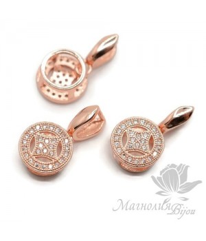 БЕЙЛ-КОННЕКТОР "Геометрия", цвет розовое золото