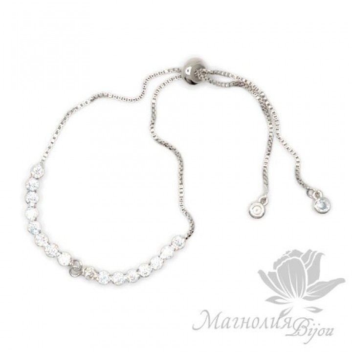 ОСНОВА ДЛЯ БРАСЛЕТА с дорожкой из фианитов, родий