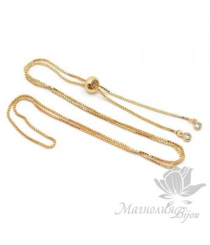 ЦЕПОЧКА с регулируемой длинной, позолота 18 карат
