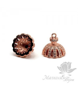 ШАПОЧКА для кисти 12мм, розовое золото