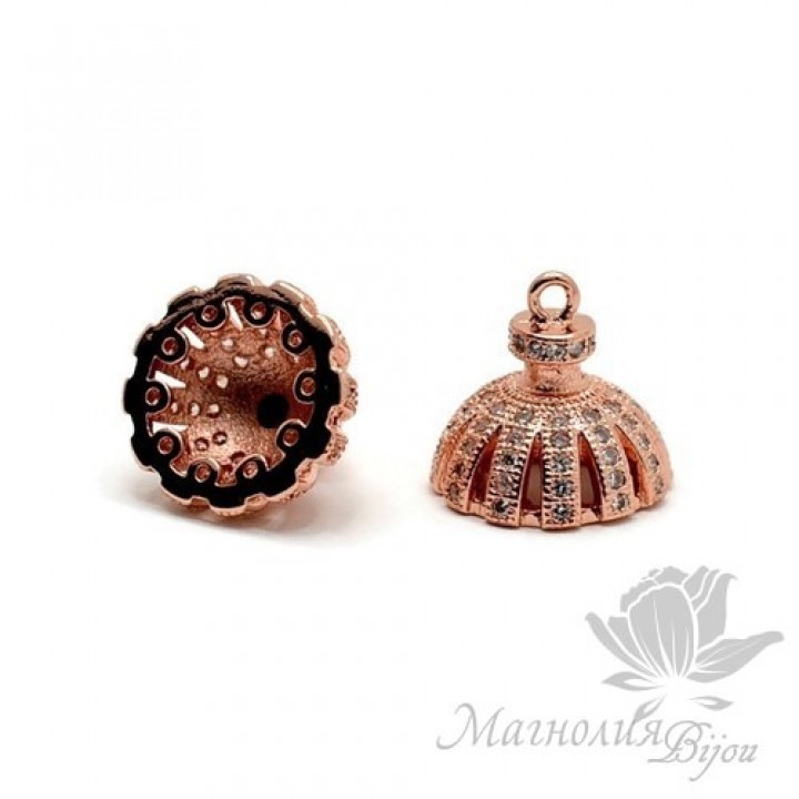 ШАПОЧКА для кисти 12мм, розовое золото