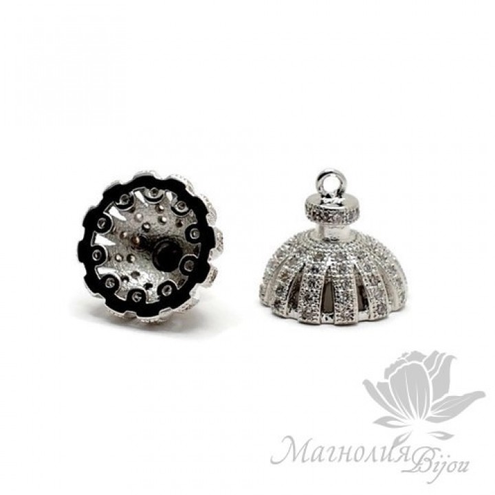 ШАПОЧКА для кисти 12мм, цвет платина