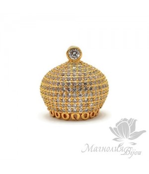 ПОДВЕСКА-КОНЦЕВИК "Купол" 20мм, позолота 