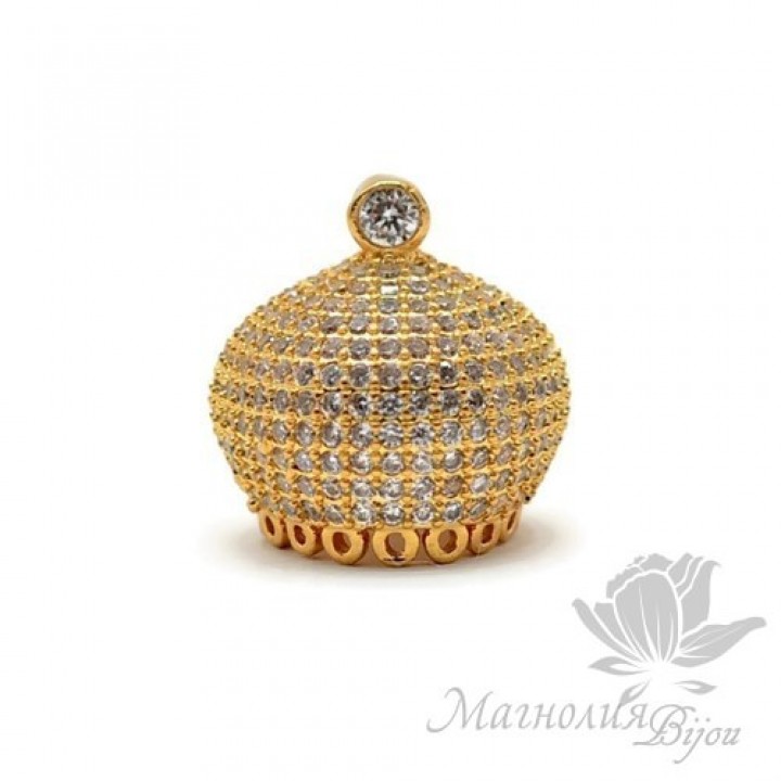 ПОДВЕСКА-КОНЦЕВИК "Купол" 20мм, позолота 