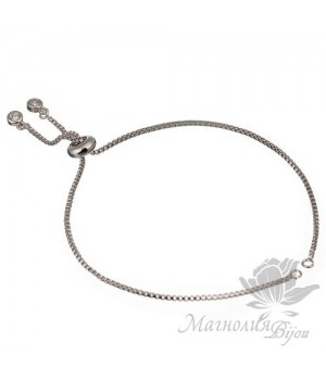 Основа-цепочка для браслета, цвет платина