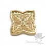 КОННЕКТОР филигранный с фианитами 30мм, позолота 