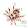 КОННЕКТОР "Паучок" с цветными фианитами, розовое золото