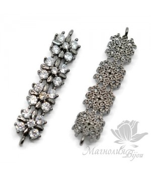 КОННЕКТОР "Дорожка 4 цветочка", чернение