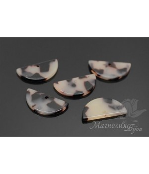 ПОДВЕСКА "Полукруг 23:12мм", ацетат целлюлозы(пластик)