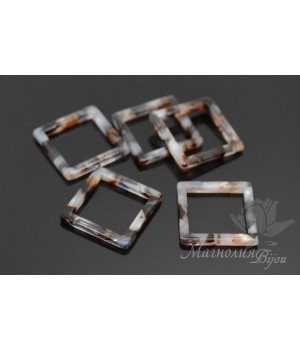 ПОДВЕСКА "Квадрат 20мм", ацетат целлюлозы(пластик)