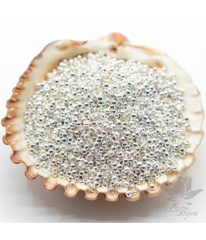 Бисер Miyuki 961 круглый 15/0, 5 грамм(серебро 925 пробы)