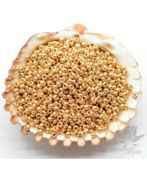Бисер круглый 4202 11/0 Duracoat Galvanized Gold, 5 грамм