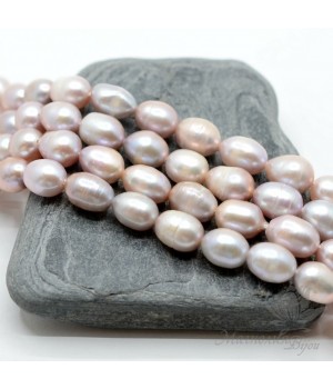 ЖЕМЧУГ барочный овальный, 9-11мм, лиловый, 1/2 нити(16-17 жемчужин)