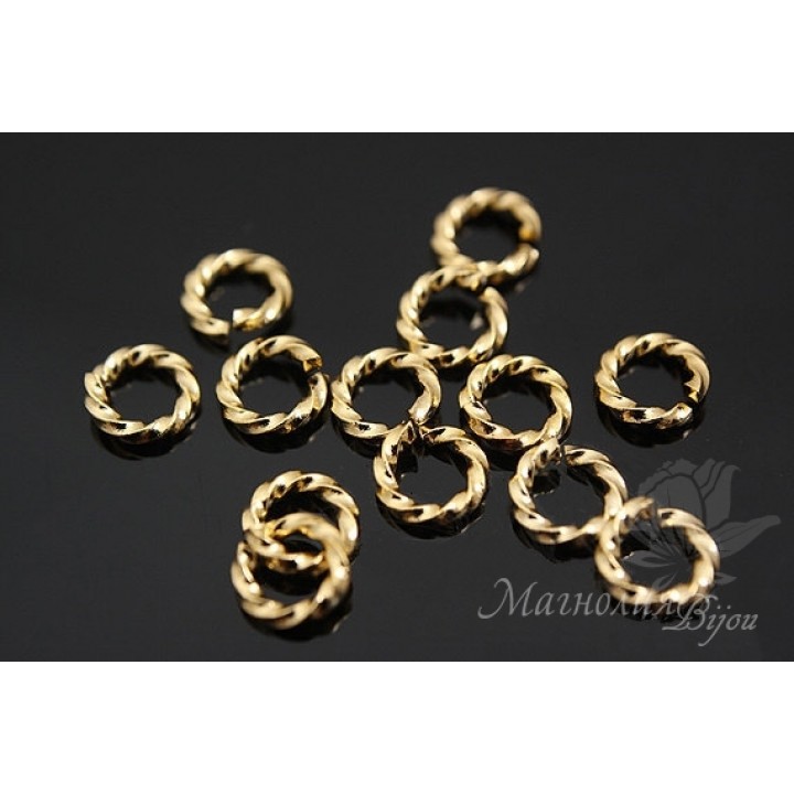 Колечки "Декор" позолота, 1 грамм
