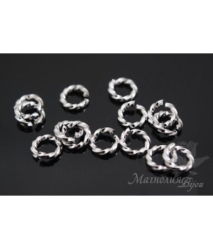Колечки "Декор" родиевое покрытие, 1 грамм