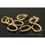 Колечки овальные 1 штука, позолота 16 карат