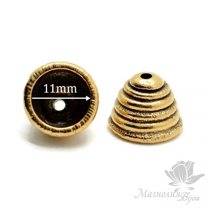 КОЛПАЧОК(шапочка) "Улей", античное золото