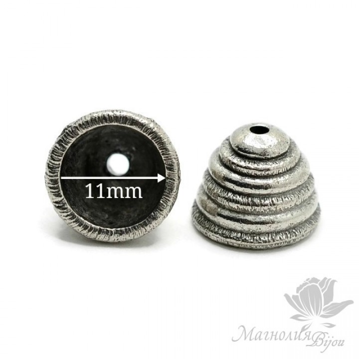 КОЛПАЧОК(шапочка) "Улей", античное серебро