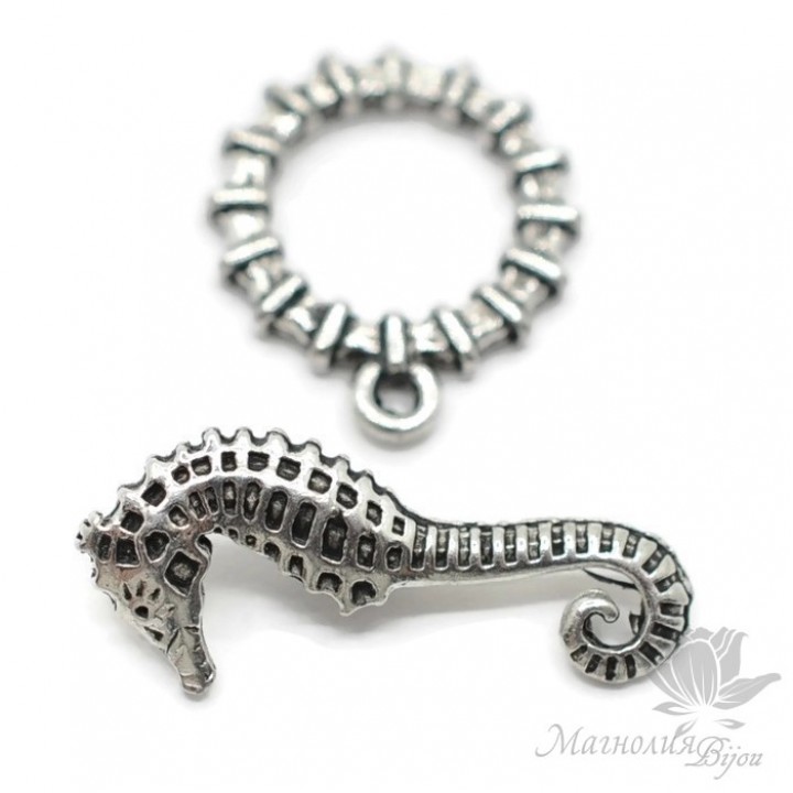 ТОГЛ "Морской конёк", античное серебро