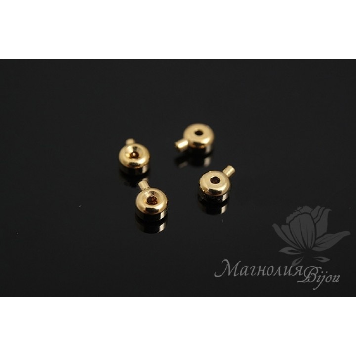 КРИМПЫ "2 в 1", серебро 925 пробы + позолота 14 карат
