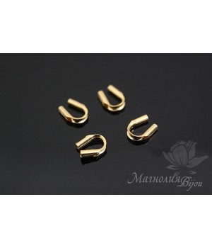 Протекторы для ювелирного тросика, позолота 16 карат