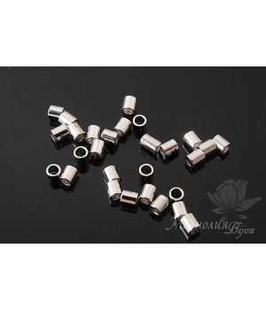 Кримпы-трубочки 2мм, 1 грамм, родиевое покрытие