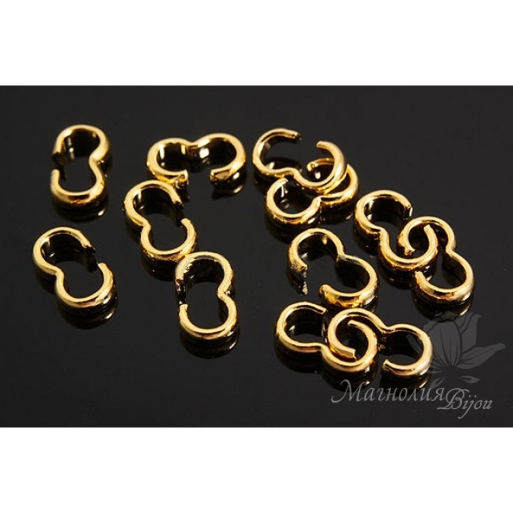 Anilla doble abierta 7mm, dorado