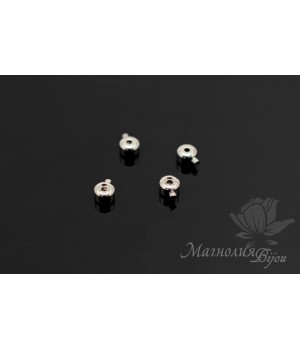 Кримпы "2 в 1", родиевое покрытие