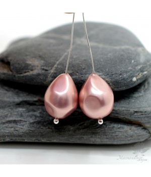 Жемчуг МАЙОРКА 12 : 15,5мм, капля фриформ, пепельная роза