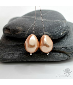 Жемчуг МАЙОРКА 12 : 15,5мм, капля фриформ, золотистый светлый