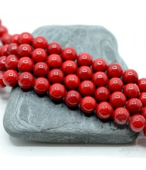 Жемчуг Майорка, тёмно-красный 8мм, 10 штук