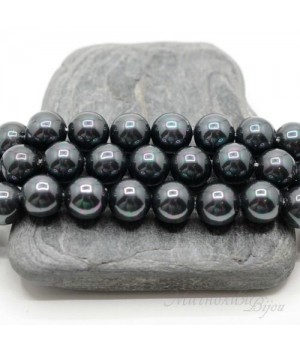 Жемчуг Майорка, черный павлин 10мм, 5 штук