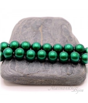 ЖЕМЧУГ Майорка, изумрудный 8мм