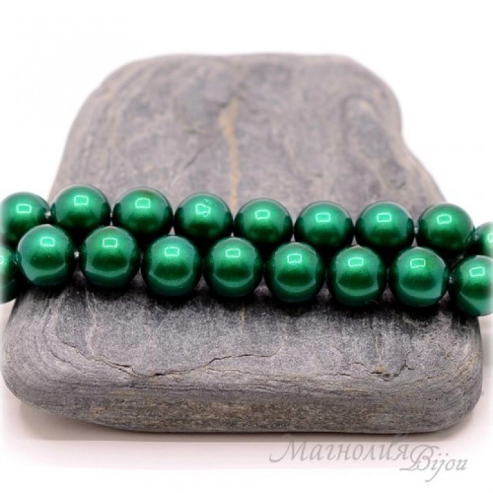 ЖЕМЧУГ Майорка, изумрудный 8мм