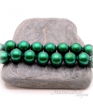 ЖЕМЧУГ Майорка, изумрудный 10мм