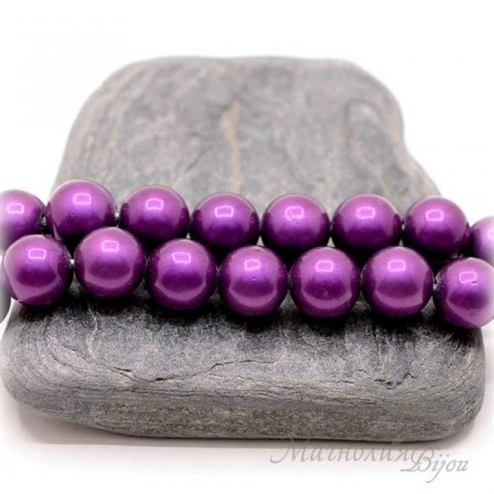 ЖЕМЧУГ Майорка, фиолетовый 10мм