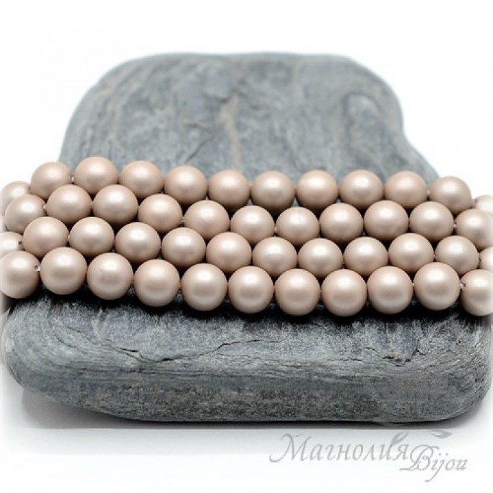 ЖЕМЧУГ Майорка, цвет Мокка 6мм, 5 штук