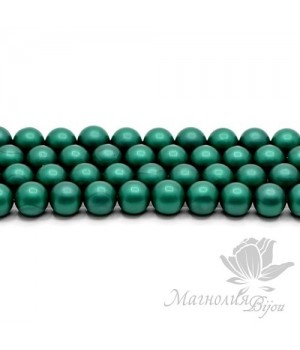ЖЕМЧУГ Майорка, изумрудный, матовый сатин 8мм