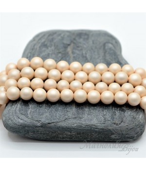 ЖЕМЧУГ Майорка, кремовый, матовый сатин 6мм, 5 штук