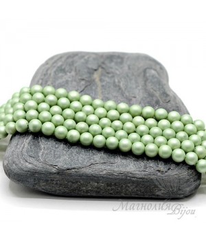 ЖЕМЧУГ Майорка, фисташковый, матовый сатин 4мм, 10 штук