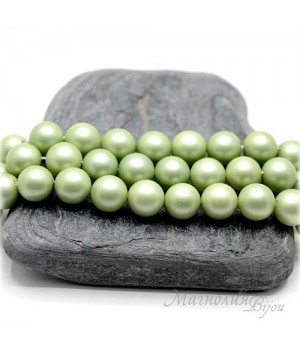 ЖЕМЧУГ Майорка, фисташковый, матовый сатин 8мм