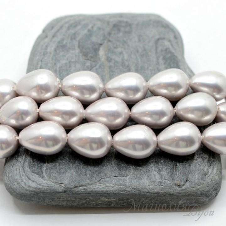 Жемчуг МАЙОРКА 10 : 14мм, капля "чертополох"