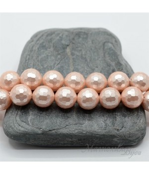 ЖЕМЧУГ Майорка, кремовый граненый 10мм