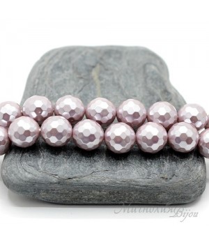ЖЕМЧУГ Майорка, сиреневый граненый 10мм
