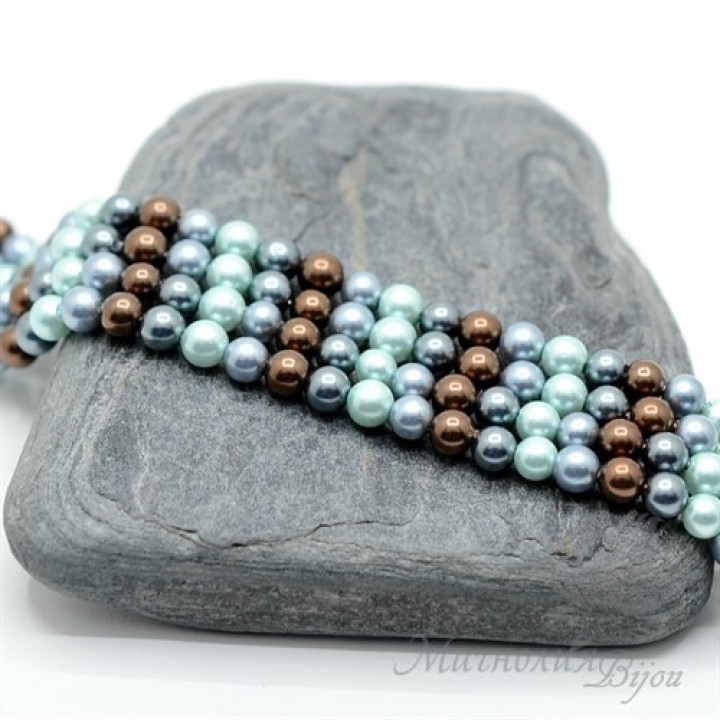 ЖЕМЧУГ Майорка, Микс 1(4 бусины), 4мм