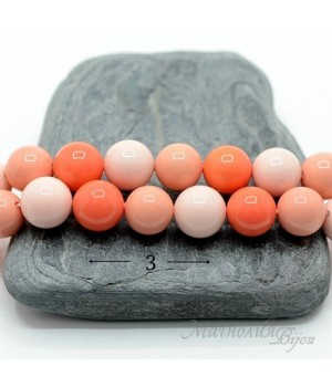 ЖЕМЧУГ Майорка, Микс 5(коралловый) 3 бусины